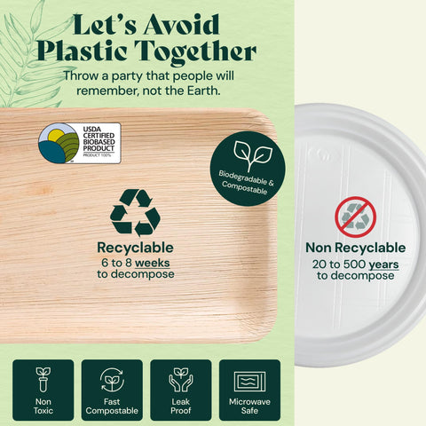 Palm Leaf Charcuterie Platters & Serving Trays
