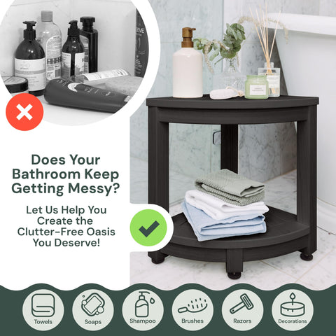 Water-Proof Plastic Corner Shower Stool for Shaving Legs