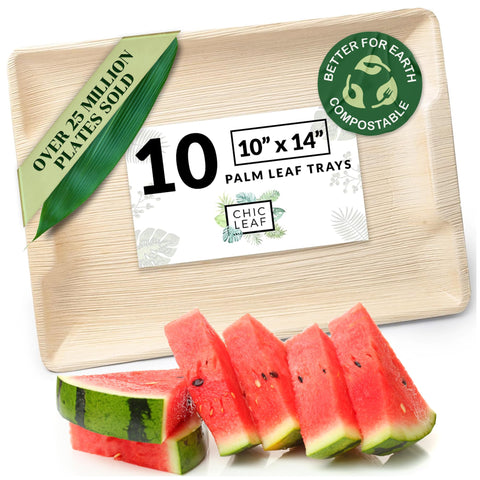 Palm Leaf Charcuterie Platters & Serving Trays