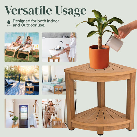 Water-Proof Plastic Corner Shower Stool for Shaving Legs