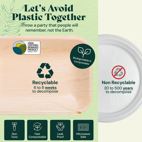 Palm Leaf Charcuterie Platters & Serving Trays