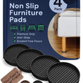 Non Slip Rubber Furniture Pads (Black & Round) Caster Master