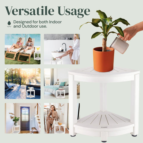 Water-Proof Plastic Corner Shower Stool for Shaving Legs