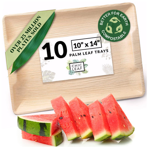 Palm Leaf Charcuterie Platters & Serving Trays