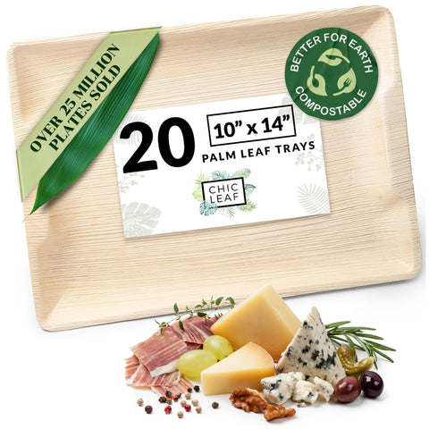 Palm Leaf Charcuterie Platters & Serving Trays