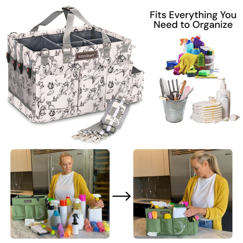 Multi-Purpose Diaper & Cleaning Caddy Organizer Bag