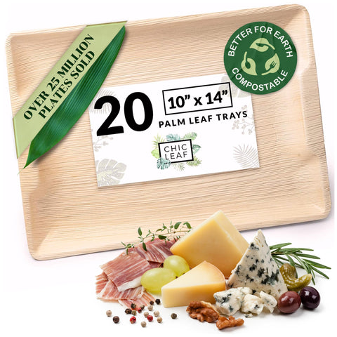 Palm Leaf Charcuterie Platters & Serving Trays