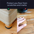 Non Slip Rubber Furniture Pads (Black & Round) Caster Master