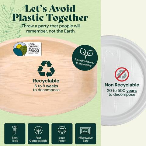 Palm Leaf Charcuterie Platters & Serving Trays