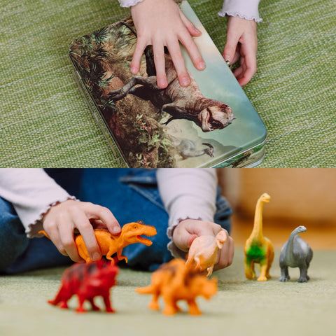 Dinosaur Kids Toy Set With Storage Box