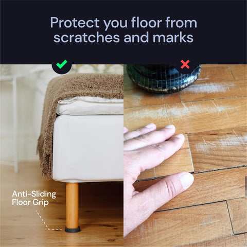 Non Slip Rubber Furniture Pads (Black & Round) Caster Master