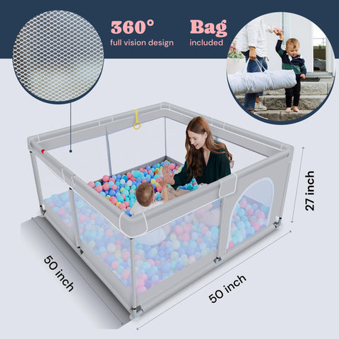 Playpen For Babies- 50”×50”