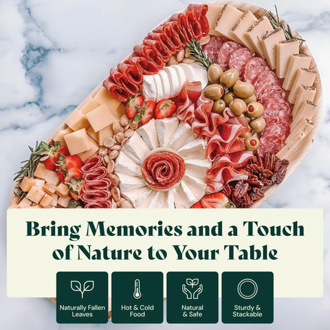 Palm Leaf Charcuterie Platters & Serving Trays