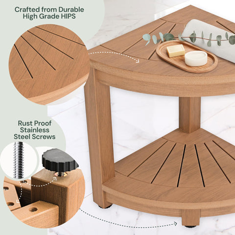 Water-Proof Plastic Corner Shower Stool for Shaving Legs