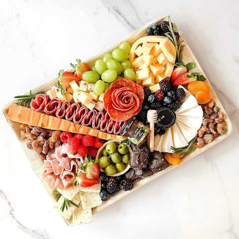 Palm Leaf Charcuterie Platters & Serving Trays