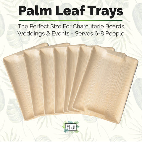 Palm Leaf Charcuterie Platters & Serving Trays