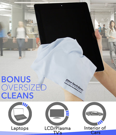 Elite Tech Gear Microfiber Cloth Bulk Blue Elite Tech Gear