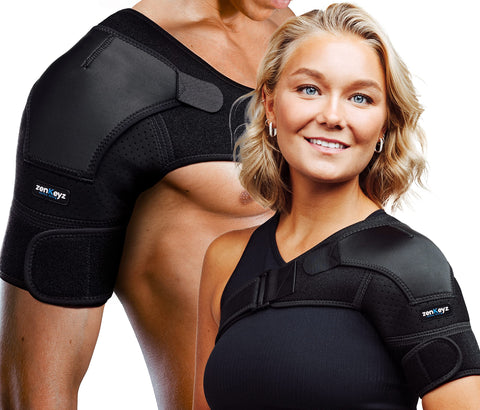 Adjustable Neoprene Shoulder Brace with Ice/Heat Pack Pocket Zenkeyz