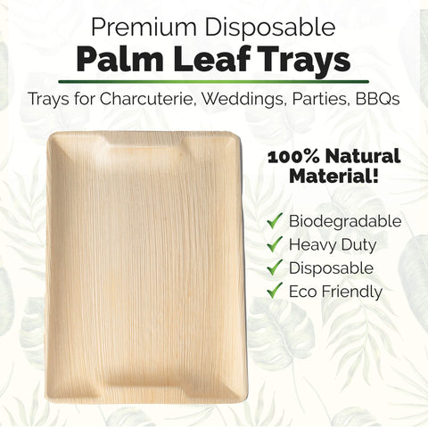 Palm Leaf Charcuterie Platters & Serving Trays