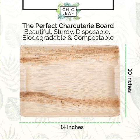Palm Leaf Charcuterie Platters & Serving Trays