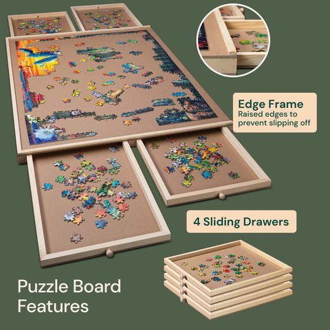 Jigsaw Puzzle Board With Drawers