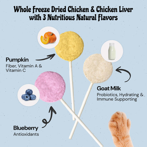 MalsiPree Pawlipop: Freeze-Dried Cat Lollipop Treats with Chicken (2-Pack)