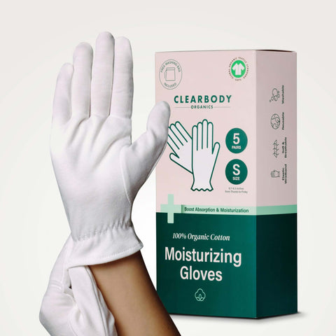 Clearbody Organics: 100% Pure Cotton Gloves for Eczema & Dry Hands