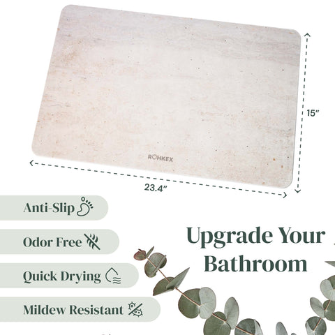 Stone Bath Mat Diatomaceous Earth