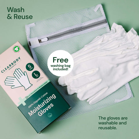 Organic Cotton Gloves For Dry Hands 10 Pack