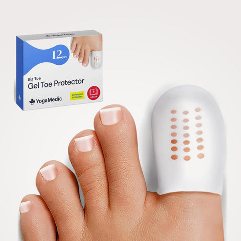 Cuttable Big Toe Protectors & Guards (12 Pieces) Yogamedic