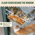 Clear acrylic bird feeder.