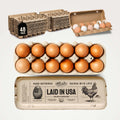Laid in USA: Reusable, Customizable Eco-Friendly Egg Cartons (Bulk)