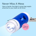MalsiPree Dog Poop Bag Holder with Flashlight: For Worry-Free Night Walks Malsipree