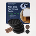 Non Slip Rubber Furniture Pads (Black & Round) Caster Master