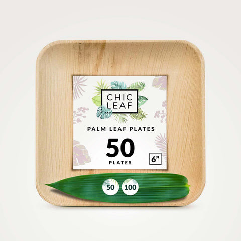 Palm Leaf Plates Bulk – 6"