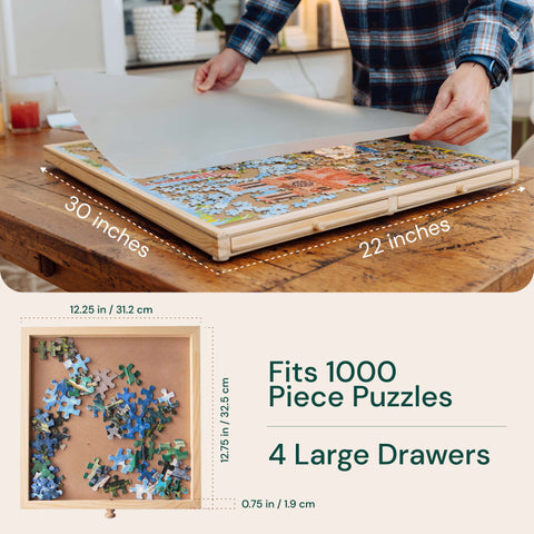 Jigsaw Puzzle Board With Drawers