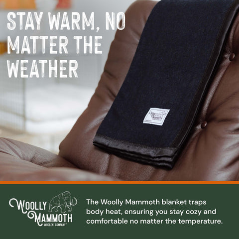 Woolly Mammoth Adventurer: Military-Style Thermal Wool Blanket for Camping & Survival